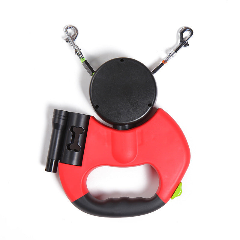 360° Tangle-Free Dual Retractable Dog Leash