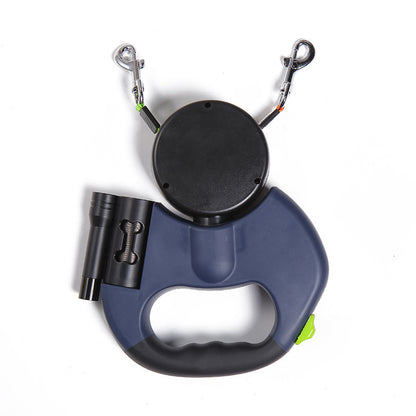360° Tangle-Free Dual Retractable Dog Leash