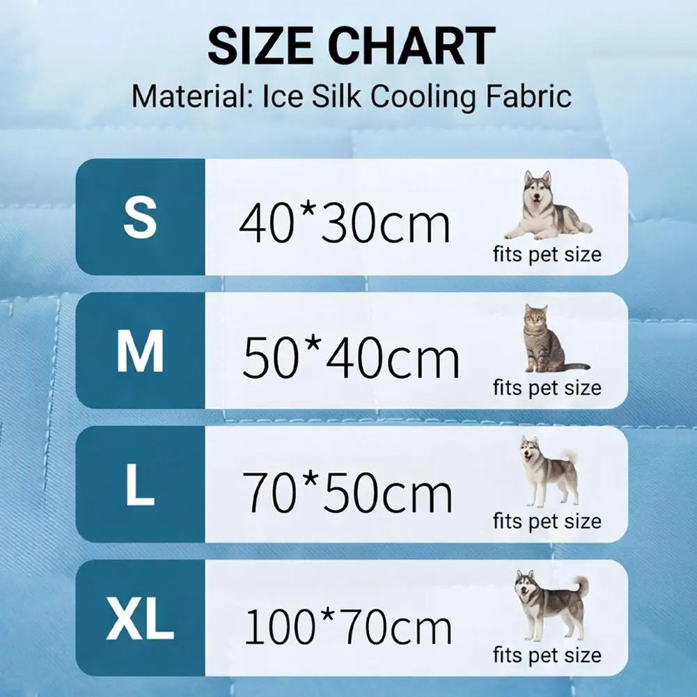 Dog Cooling Mat Summer Pet Cold Bed Extra Large for Small Big Dogs Pet Accessories Cat Durable Blanket Sofa Cat Ice Pad Blanket