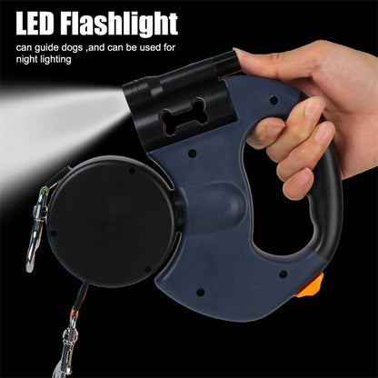 360° Tangle-Free Dual Retractable Dog Leash