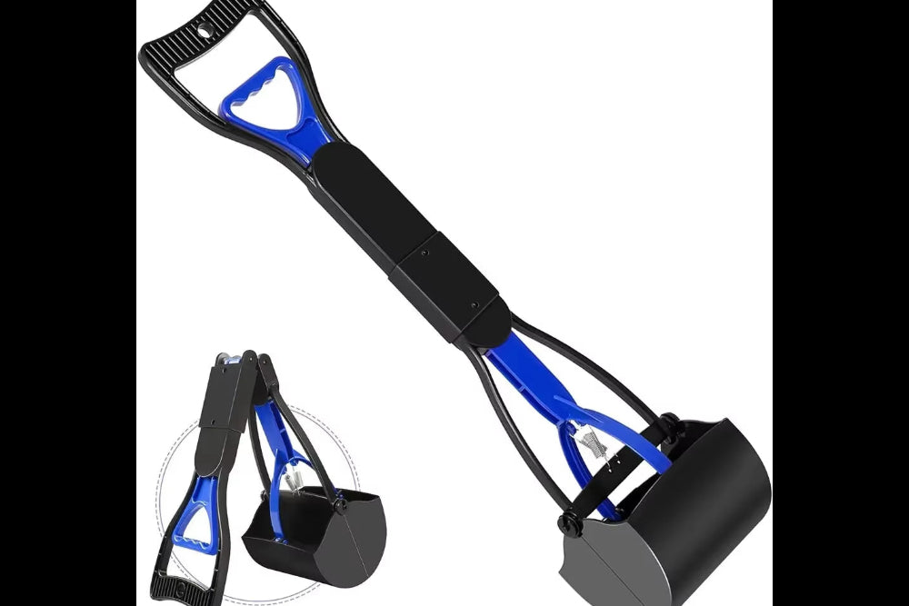 Dog Pooper Scooper Pet Long Handle Jaw Poop Scoop Picker Excrement Collector Clean Tools Outdoor Foldable Animal Feces Cleaner